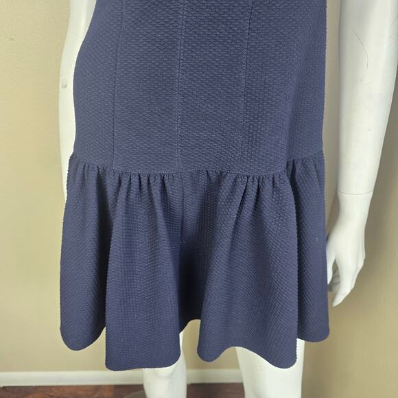 Rebecca Taylor Tiered Off Shoulder Mini Flounce Dress - Navy Blue - Size 2 - NWT - Picture 9 of 12